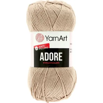 Galanterie YarnArt Adore 368 světle hnědá