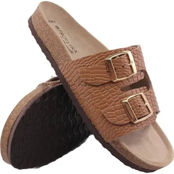 Chlapecké sandály Pantofle Protetika ORS T 92 vzor 43 croco sv. hnědá - vel. 38