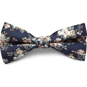 Tmavě modrý motýlek s květinovým vzorem - Tailor Toki