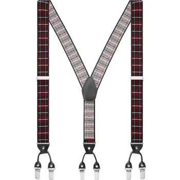 Kšandy Vexel | Vínové šle s károvaným vzorem - Trendhim