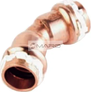 rozdělovač topení Comap Koleno lisovací Cu Solar 45° A/A 18 mm, 5041VS18