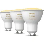 LED žárovka GU10 Philips Hue 3ks 4,2W (50W) White Ambiance (2200-6500K) stmívatelná