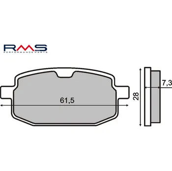 Brzdová destička Brzdové destičky RMS 225100180 organické 225100180
