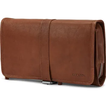 Kosmetická taška Cambodia závěsná světle hnědá kožená kosmetická taška - Lucleon