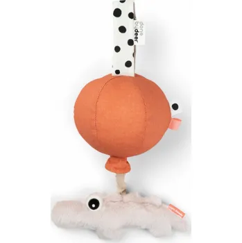 Hračka pro nejmenší DONE BY DEER Hudební hračka Happy clouds Croco - růžový - VÝPRODEJ DVOREČEK