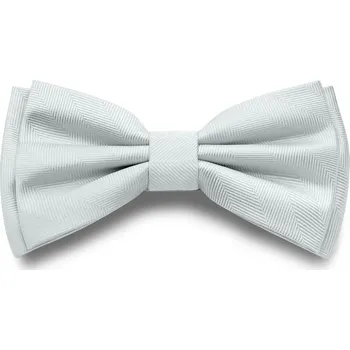 Motýlek Předvázaný motýlek rybí kost stříbrné barvy - Trendhim