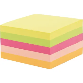 Blok d.rect - bloček samolepicí 75 x 75 mm, neon 450 lístků