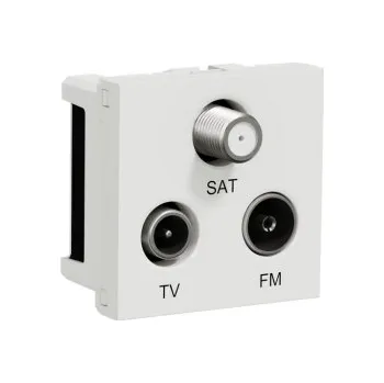 vypínač Schneider Electric Nová Unica televizní zásuvka TV+R+SAT individuální bílá NU345018