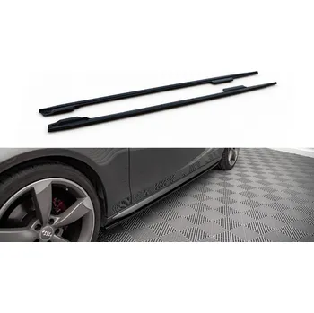 Tuning Maxton Design difuzory pod boční prahy ver.2 pro Audi A4 B8, B8 Competition Facelift, B8 FL, černý lesklý plast ABS, S-line Sedan/Avant