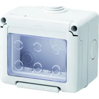 vypínač Gewiss 27 Combi skříňka IP55 3M šedá GW27043