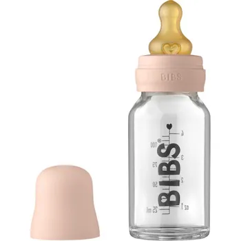 Kojenecká láhev Bibs skleněná láhev 110ml - BLUSH