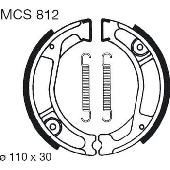 Motodíl Brzdové čelisti LUCAS MCS 812 HONDA XR 250 R 1981-1983