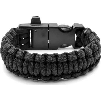 Vybavení pro přežití Black Paracord Power Steel Bracelet - Tailor Toki