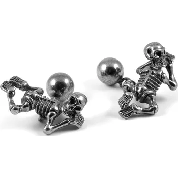 Manžetový knoflíček Řetízkové manžetové knoflíčky s kostlivcem - Warren Asher