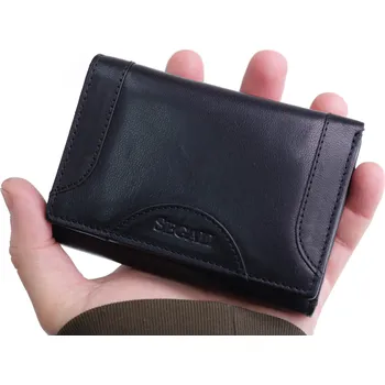 Peněženka Malá dámská kožená peněženka Segali 7196B černá