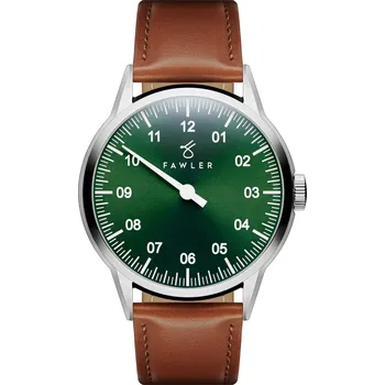 Hodinky Paz | Zelené hodinky z nerezové oceli s jednou ručičkou - Fawler