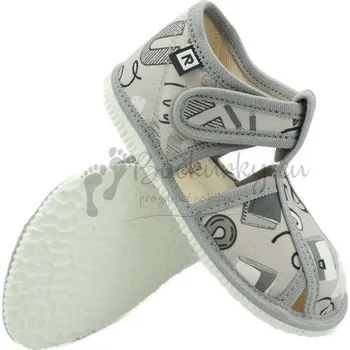 Chlapecké bačkory Dětské pantofle RAK 100015 - Šedá škola - vel. 17