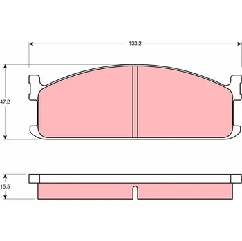 Brzdová destička Sada brzdových destiček, kotoučová brzda TRW GDB345