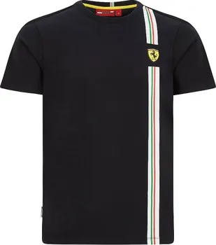Pánské tričko Ferrari Scuderia Men FW Italian Flag černé