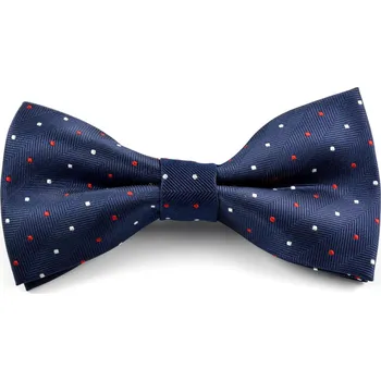 Motýlek Tmavě modrý puntíkovaný motýlek - Tailor Toki