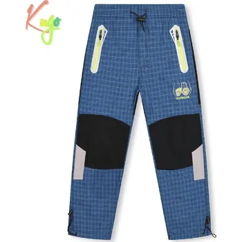 Dívčí kalhoty Dívčí outdoorové plátěné kalhoty Kugo FK7601, růžové (dětské bavlněné kostkované kalhoty)