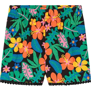 Dívčí kraťasy lupilu® Dívčí šortky (98/104, listy/černá)