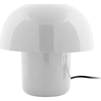 Lampička Present time Bílá kovová stolní lampa Champignon mini