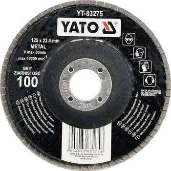 Brusný kotouč Yato Kotouč lamelový brusný na kov 125x22,4mm