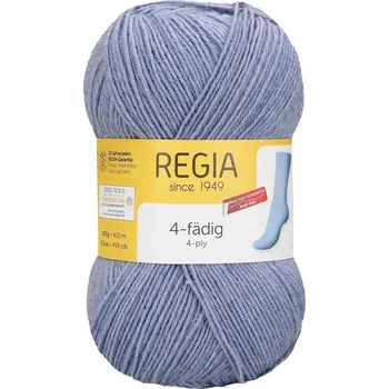 Příze Regia 4-Ply Uni 1980 (Ponožková příze Regia Uni 4 Ply 1980 graublau meliert)