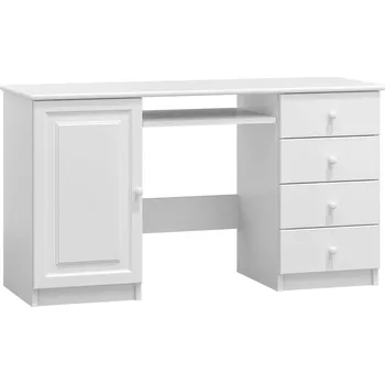 Psací stůl Psací stůl 133 - masiv borovice Odstín: Bílá krycí barva