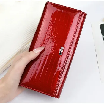 Dámská kožená peněženka z přírodní kůže NW917 Barva (Varianta): Červená