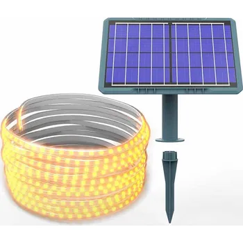 Venkovní osvětlení Hütermann SMART LED pásek 5m + solární panel- venkovní osvětlení na zahradu, bazén, střechu, chodníky, schody..._________