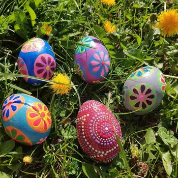 Chřestidlo Bali vajíčko malované 7 cm