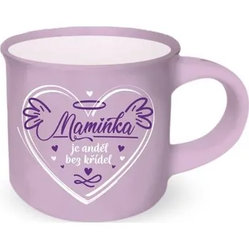 Dárkový potravinový koš Nekupto Mini hrneček na espresso - MAMINKA JE ANDĚL, 100ml NW