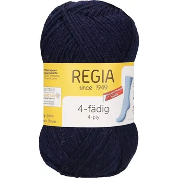 Příze Regia 4-Ply Uni 324 námořnická modrá 210m/50g (Ponožková příze Regia Uni 4-Ply 234 marine)