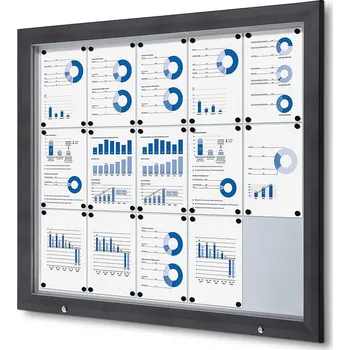 Jansen Display Venkovní vitrína typu T určená pro 15x A4 Antracit Množství: Od 5 ks