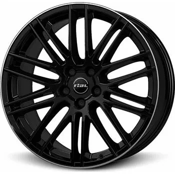 Alu kolo alu-kola RIAL Kibo 8.5x20, 5x112 ET36, Černá/leštěný límec