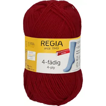 Příze Regia 4-Ply Uni 2002 Višňová 210m/50g (Ponožková příze Regia Uni 4-Ply 2002 cherry)