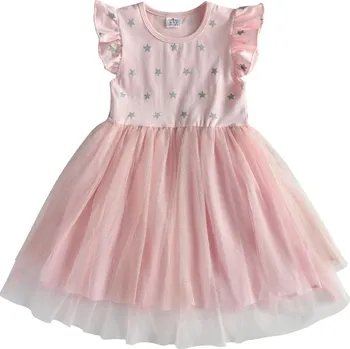 Dívčí šaty VIKITA Fashion dívčí tylové šaty s tutu sukní růžové (5-8 let) Velikost: 8T (7-8 let)