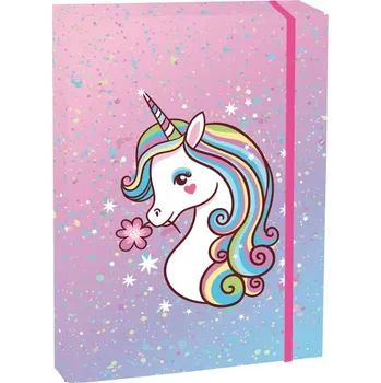 desky na sešit Box na sešity s klopou A5 Unicorn