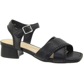 Dámské sandále CLARKS Dámské kožené černé sandály 26176333-BLACK-255 Velikost 40