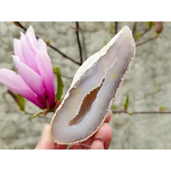 Přírodní kámen Geoda achátová přírodní s dutinou Brazílie 189g