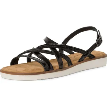 Dámské sandále DÁMSKÉ SANDÁLY TAMARIS 1-28600-42 098 ČERNÁ Barva: ČERNÁ, Velikost: 39