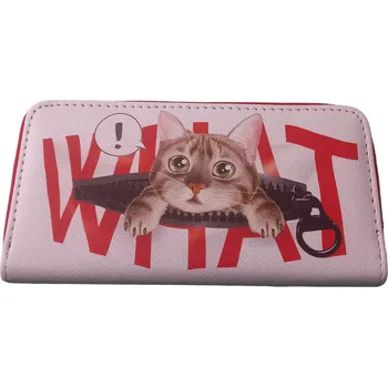 Peněženka s kočkou a nápisem