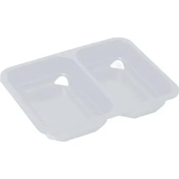 Jednorázové nádobí Miska zatavovací 227x177x55 2-dílná transp. oblá přep. (248ks)