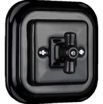 Elhard KV5405B Keramik vypínač č.5 - hranatý, otočný, černý - komplet