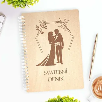 Dřevěný blok - Svatební deník