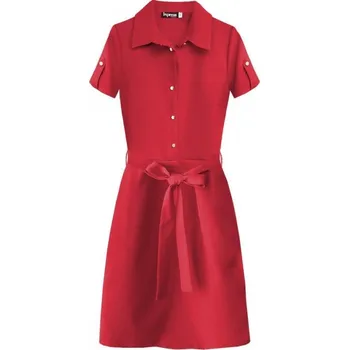 Dámské šaty Dámské šaty s límečkem 431 Inpress červené