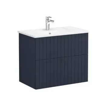Umyvadlo Vitra ROOT GROOVE skříňka s umyvadlem 800x470x670mm, závěsná, 2 zásuvky, tmavě modrá mat