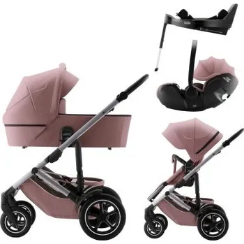 Přeprava dětí Britax Römer Set kočárek Smile 5Z + hluboká korba + Baby-Safe Pro + Vario Base 5Z - Dusty Rose